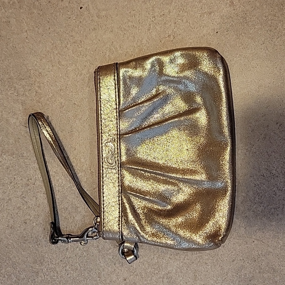 Gorgeous Gold Coach Wristlet EUC